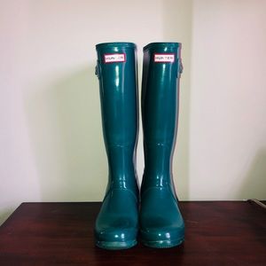 Teal Hunter Rain Boots